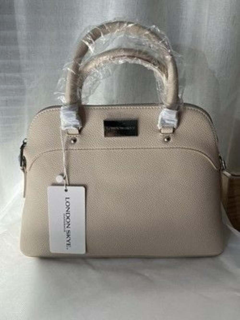 London Skye Top Handle Purse in Soft Beige